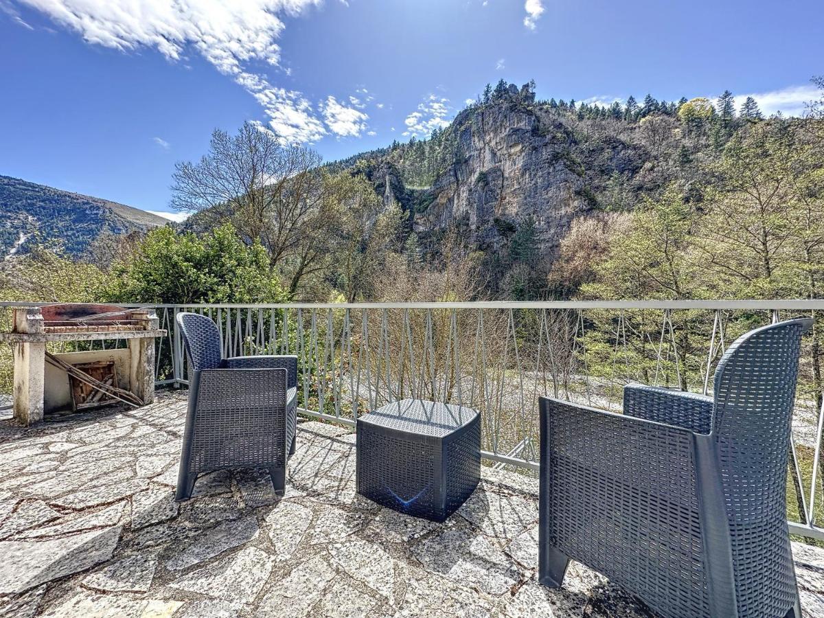 Gorges Du Tarn : Charmant Gite Avec Vue Sur Le Tarn Sainte-Énimie Exterior foto